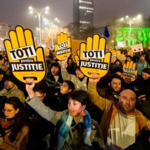 en-rumania,-manifestaciones-organizadas-para-manifestantes-contra-la-corrupcion-en-el-sistema-judicial