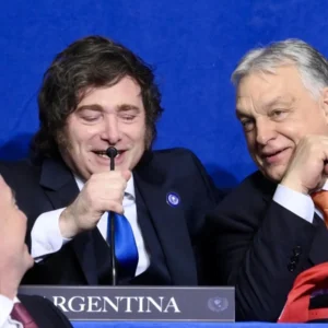 milei-arrives-in-budapest-to-meet-with-hungarian-leader-viktor-orban