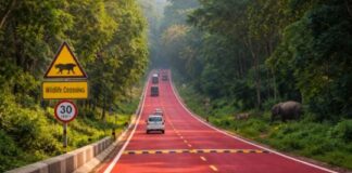India inauguró la primera carretera roja para proteger la fauna india-inauguro-la-primera-carretera-roja-para-proteger-la-fauna