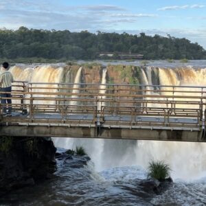 video:-se-le-cayo-el-telefono-celular-en-las-cataratas-del-iguazu-y-salto-de-la-pasarela-para-recuperarlo