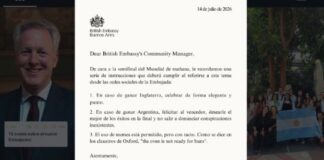 La embajada británica calma en broma las tensiones entre Argentina e Inglaterra la-embajada-britanica-calma-en-broma-las-tensiones-entre-argentina-e-inglaterra