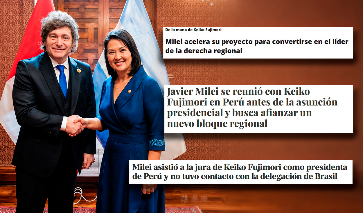 “milei-busca-ser-el-lider-de-la-derecha-regional”-tras-reunirse-con-keiko-fujimori:-asi-reacciona-la-prensa-argentina-a-la-investidura
