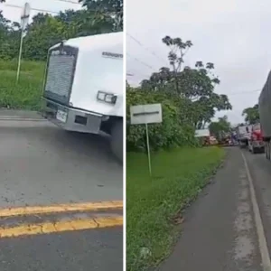 vuelve-bloqueo-en-la-via-a-buenaventura:-comunidades-de-inmediaciones-del-rio-anchicaya-reclaman-indemnizacion-por-impacto-ambiental