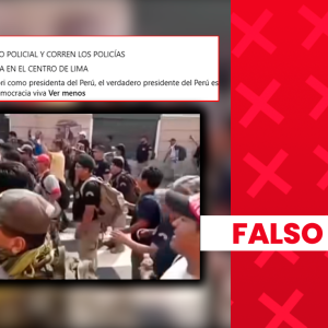 el-video-que-muestra-a-reservistas-enfrentandose-a-la-policia-durante-la-toma-de-mando-de-keiko-fujimori-es-falso:-fue-grabado-en-2023