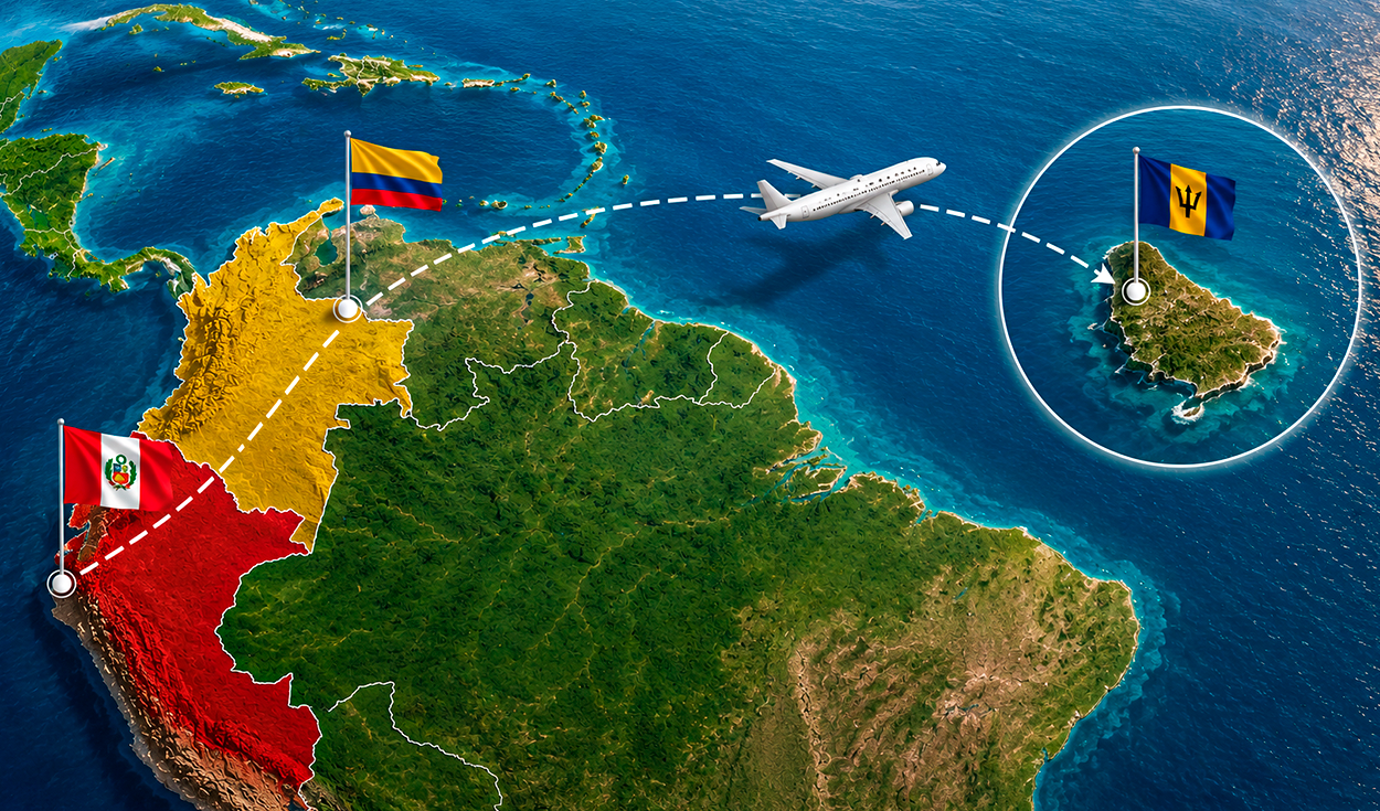 sudamerica-recibe-una-buena-noticia:-peru-y-colombia-firman-acuerdos-clave-para-vuelos-directos-a-barbados-y-reducir-las-escalas