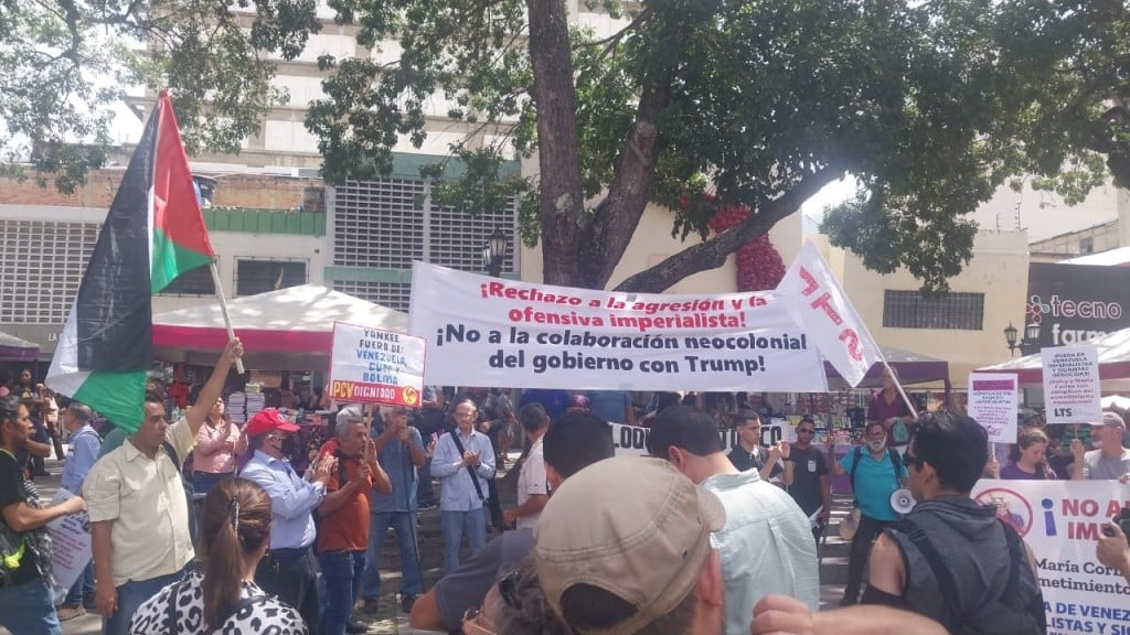 movimientos-de-izquierda-protestan-en-caracas-contra-delcy-rodriguez-y-el-tutelaje-de-eeuu