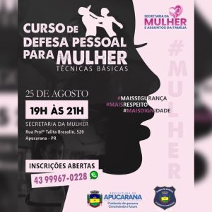 apucarana-oferece-curso-gratuito-de-defesa-pessoal-para-mulheres;-inscricoes-abertas