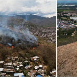 incendio-forestal-en-yumbo,-valle-del-cauca,-amenaza-varias-viviendas-mientras-bomberos-mantienen-las-labores-de-control-de-la-emergencia