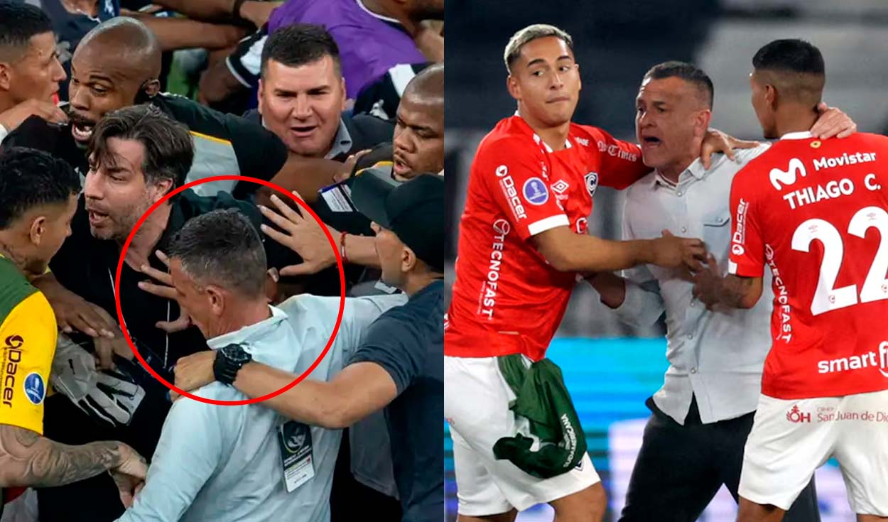 revelan-identidad-del-futbolista-de-botafogo-que-golpeo-a-horacio-melgarejo,-dt-de-cienciano,-en-la-copa-sudamericana
