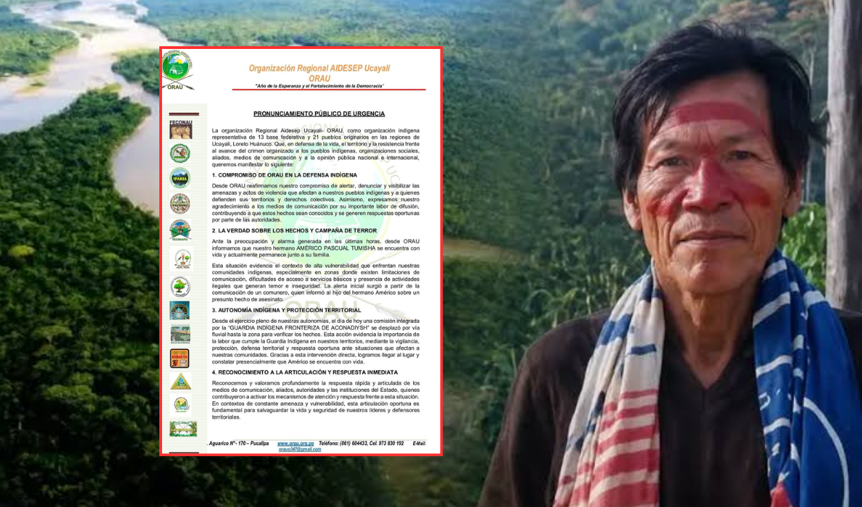 ucayali:-guardia-indigena-confirma-que-el-lider-asheninka-americo-pascual-tumisha-esta-vivo